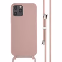 imoshion Siliconen hoesje met koord Apple iPhone 12 (Pro) - Sand Pink