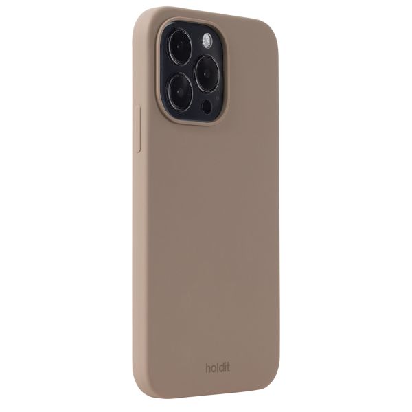 Holdit Silicone Case iPhone 15 Pro Max - Mocha Brown