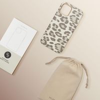 Selencia Sabi Backcover Panterprint met MagSafe Apple iPhone 12 (Pro) - Soft Ivory