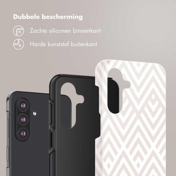 Selencia Vivid Backcover Samsung Galaxy A26 - Beige Zigzag