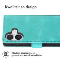 imoshion Bookcase met koord Apple iPhone 16 - Turquoise