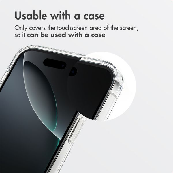 Accezz Privacy Tempered Glass Screen Protector + Applicator Apple iPhone 16 Pro