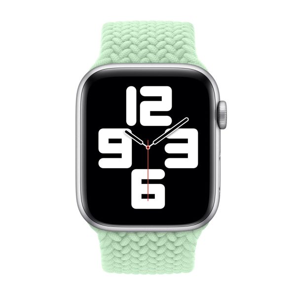 Apple Gevlochten solobandje Apple Watch | 38/40/41/42 mm - Maat 2 - Pistachio