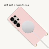 Selencia Rivièra MagSafe Case with detachable hooks Samsung Galaxy S25 Ultra - Sorbet Pink