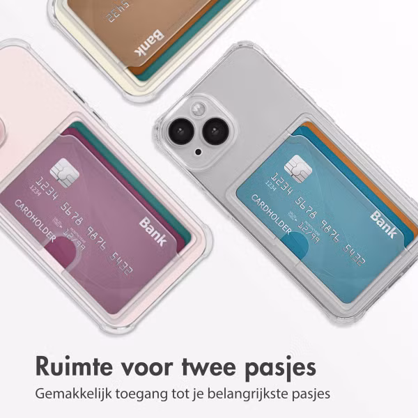 imoshion Softcase Backcover met pasjeshouder Apple iPhone 15 - Transparant