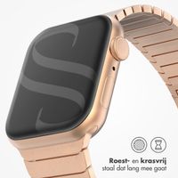 Selencia Stalen schakelband Apple Watch Series 1 t/m 10 / SE / Ultra (2) (44/45/46/49 mm) - Rosé Goud