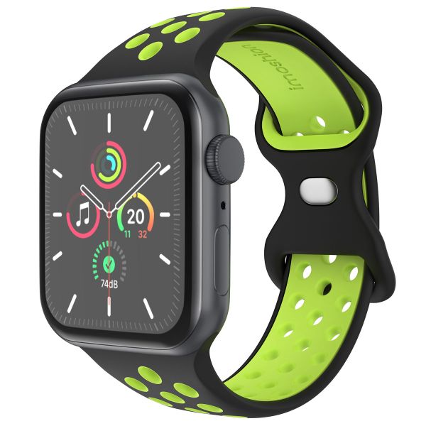 imoshion Siliconen Sport⁺ bandje Apple Watch Series 1 - 11 / SE / Ultra (44/45/46/49 mm) - Maat M/L - Black & Yellow