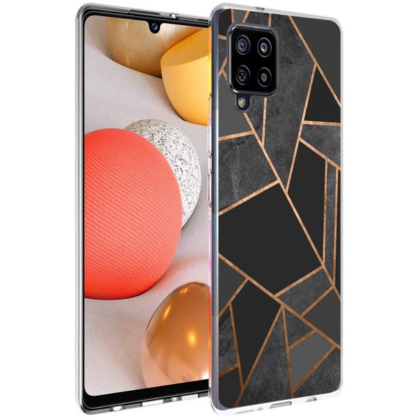 imoshion Design hoesje Samsung Galaxy A42 - Grafisch Koper / Zwart