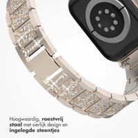 Selencia Sparkle schakelband Apple Watch Series 1 t/m 9 / SE (38/40/41 mm) | Series 10 (42 mm) - Champagne Goud