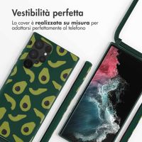 imoshion Siliconen design hoesje met koord Samsung Galaxy S22 Ultra - Avocado Green