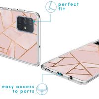 imoshion Design hoesje Samsung Galaxy A71 - Grafisch Koper / Roze