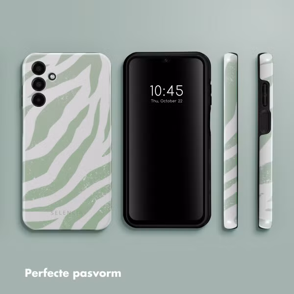 Selencia Vivid Backcover Samsung Galaxy A15 (5G/4G) - Colorful Zebra Sage Green