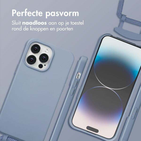 imoshion Color Backcover met afneembaar koord MagSafe Apple iPhone 14 Pro Max - Ash Blue