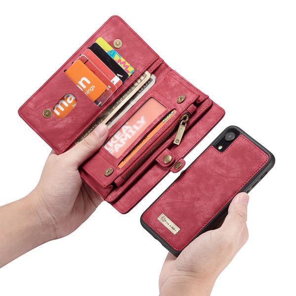 CaseMe Luxe Lederen 2 in 1 Portemonnee Bookcase iPhone Xr