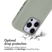 Accezz Leather Back Cover with MagSafe Apple iPhone 16 Pro - Light Grey