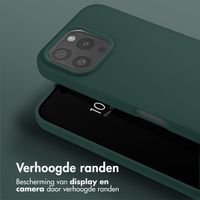 Selencia Siliconen hoesje met afneembaar koord Apple iPhone 16 Pro - Donkergroen