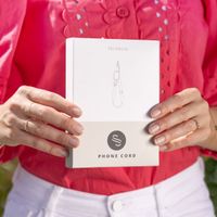 Selencia Telefoonkoord met Klein Tasje - Beige