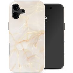 Selencia Vivid Backcover met MagSafe Apple iPhone 16 - Golden Beige Marble