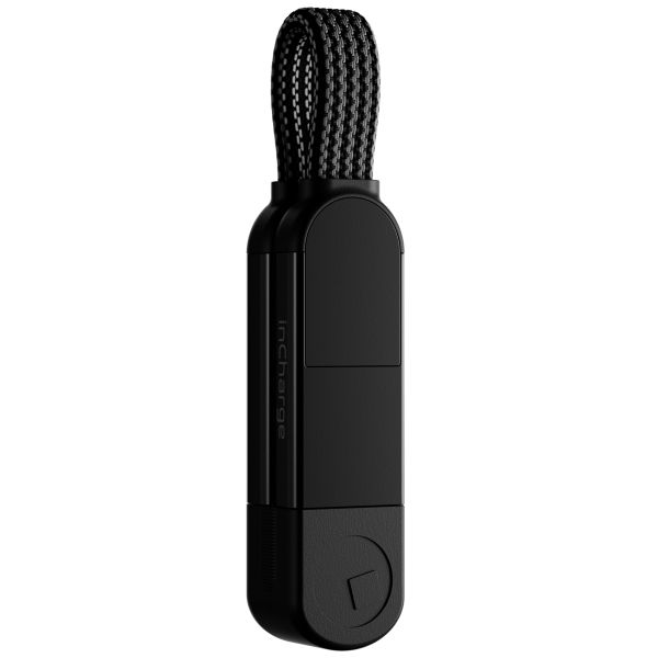 Rolling Square inCharge® X 6-in-1 sleutelhanger oplaadconnector - Black