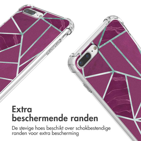 imoshion Design hoesje met koord iPhone 8 Plus / 7 Plus - Bordeaux Graphic