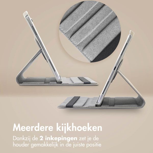 imoshion 360° draaibare Bookcase Apple iPad 11 (2025) 11 inch A16 / iPad 10 (2022) 10.9 inch - Grijs