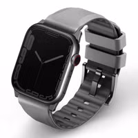 Uniq Linus AiroSoft™ Siliconen bandje Apple Watch Series 1 t/m 9 / SE (38/40/41 mm) | Series 10 / 11 (42 mm) - Chalk Grey