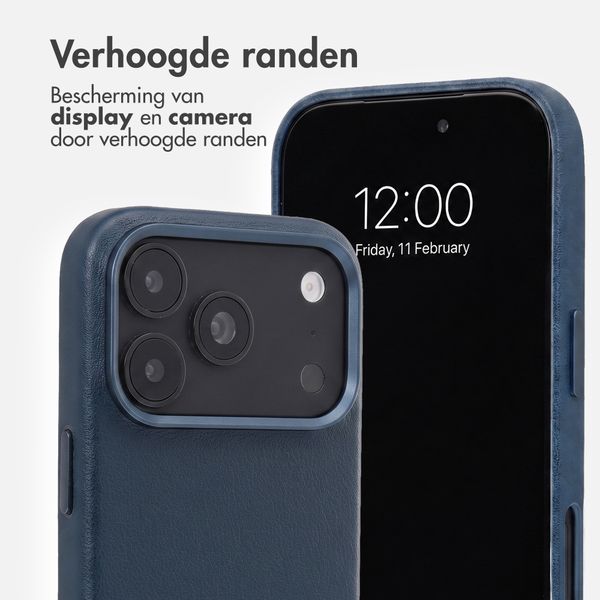 Accezz MagSafe Leather Backcover Apple iPhone 18 Pro Max / 17 Pro Max - Nightfall Blue