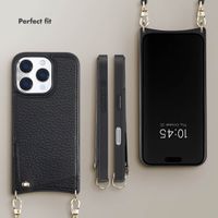 Selencia Nova Phone Case with Cord and Card Holder Apple iPhone 16 Pro - Black