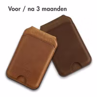 Accezz Vintage Leather MagSafe Kaarthouder met Standaard - Tobacco Cognac