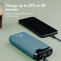 imoshion Power bank 20,000 mAh - 22.5W Fast charger - USB-C / USB-A - Petrol Green