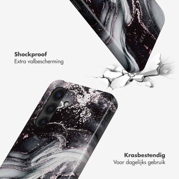 Selencia Vivid Backcover Samsung Galaxy S24 - Chic Marble Black