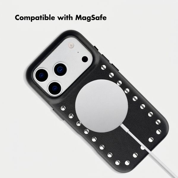 Selencia Studs Back Cover with MagSafe Apple iPhone 17 Pro - Velvet Black