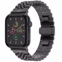Selencia Jubilee stalen bandje Apple Watch Series 1 t/m 9 / SE (38/40/41 mm) | Series 10 / 11 (42 mm) - Zwart
