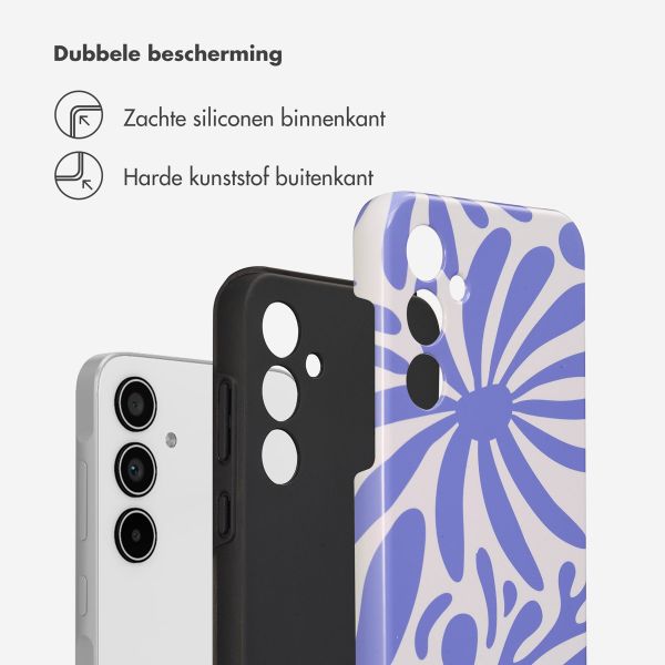 Selencia Vivid Backcover Samsung Galaxy A35 - Modern Bloom Sapphire Blue