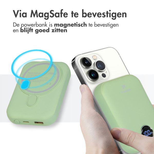 imoshion MagSafe Powerbank - 10.000 mAh - Draadloze powerbank - Mintgroen