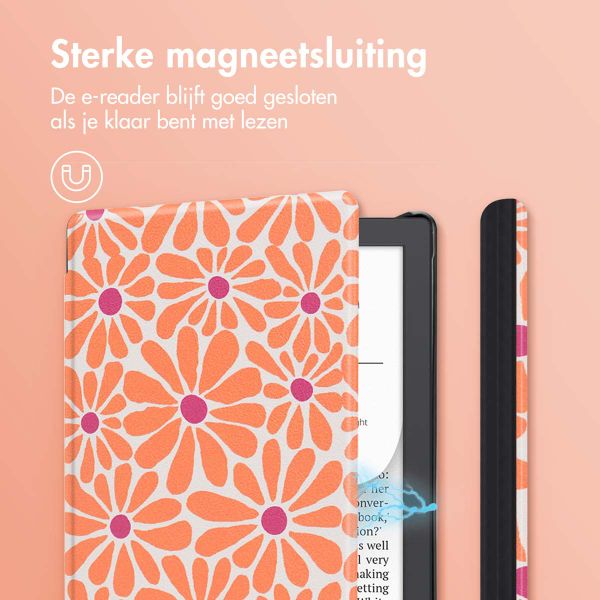 imoshion Design Slim Hard Case Bookcase Pocketbook Verse Lite - Orange Flowers Connect