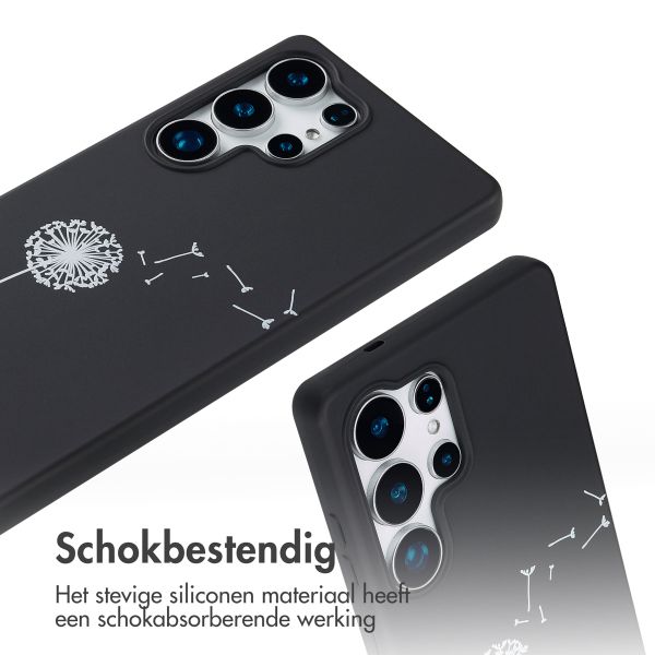 imoshion Siliconen design hoesje met koord Samsung Galaxy S25 Ultra - Dandelion Black