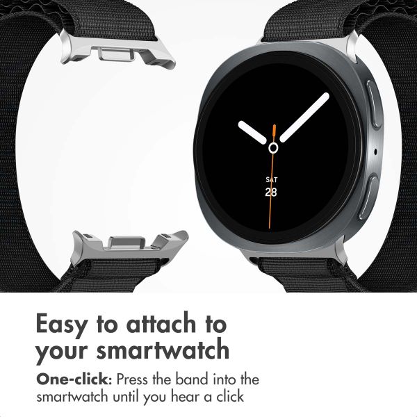 imoshion Nylon Alpine Band Samsung Galaxy Watch 9 (40/44mm) / Watch 8 (40/44mm) / Classic (46mm) - Black