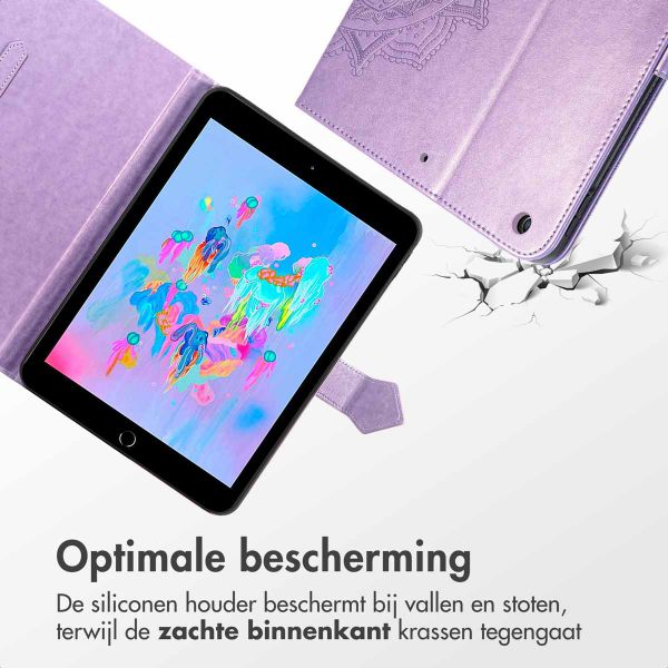 imoshion Mandala Bookcase Apple iPad 6 (2018) 9.7 inch / iPad 5 (2017) 9.7 inch / Air 2 (2014)/Air 1 (2013) - Lila