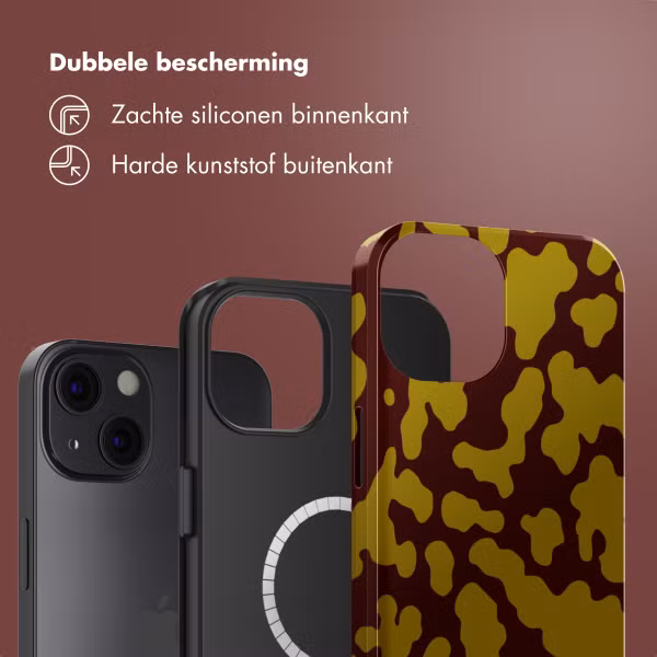 Selencia Vivid Backcover met MagSafe Apple iPhone 13 - Moo'd Olive Dust