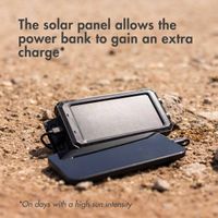 imoshion Solar Powerbank 10,000 mAh - Solar-Powered Wireless Powerbank - Quick Charge and Power Delivery - Black