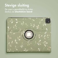 imoshion 360° Draaibare Design Bookcase Apple iPad Pro 13 (2025) M5 / (2024) M4 - Green Flowers