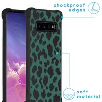 imoshion Design hoesje met koord Samsung Galaxy S10 Plus - Luipaard - Groen / Zwart