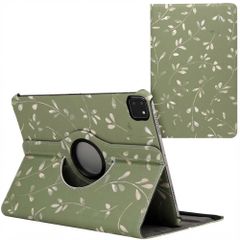 imoshion 360° Draaibare Design Bookcase Apple iPad Pro 11 (2022 / 2021 / 2020 / 2018) - Green Flowers