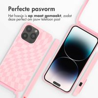 imoshion Siliconen design hoesje met koord Apple iPhone 14 Pro Max - Retro Pink