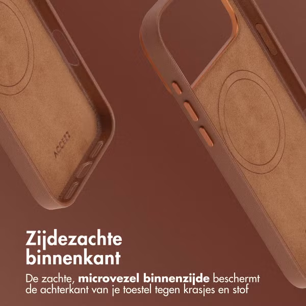 Accezz MagSafe Leather Backcover Apple iPhone 17 Pro Max - Sienna Brown