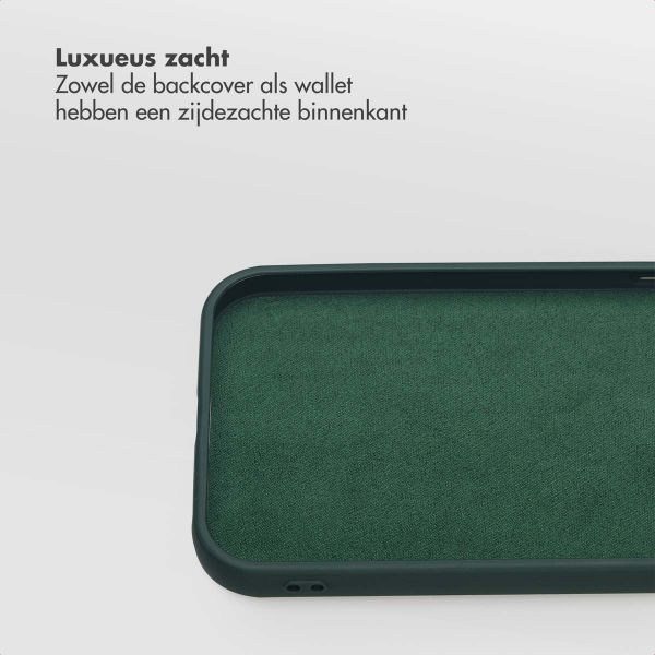 Selencia Olyn Uitneembare Bookcase met MagSafe Apple iPhone 12 (Pro) - Groen