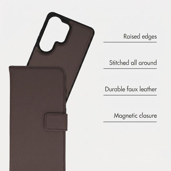 imoshion Detachable 2-in-1 Luxury Bookcase Samsung Galaxy S26 Ultra - Brown