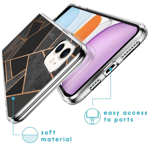 imoshion Design hoesje Apple iPhone 11 - Grafisch Koper / Zwart