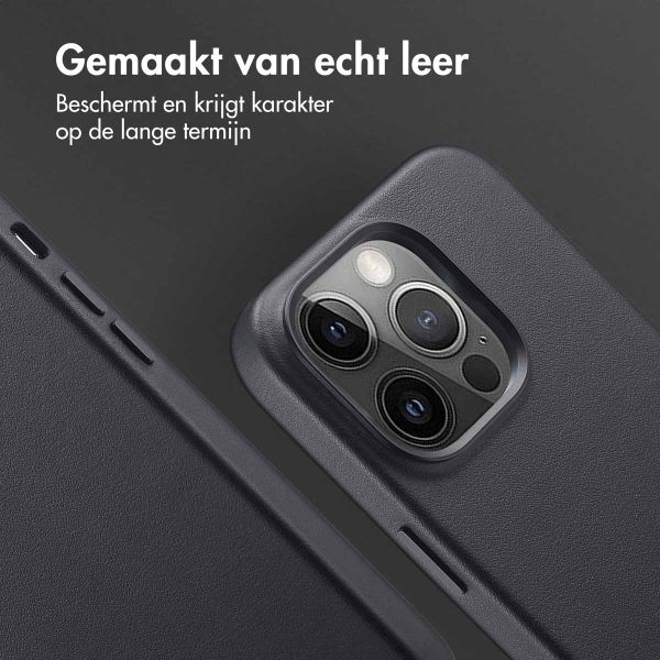 Accezz MagSafe Leather Backcover Apple iPhone 14 Pro - Onyx Black